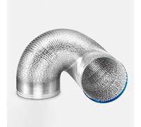 Tuyau D'Evacuation Flexible Feuille D'Aluminium Ø15/16/17/18/20/25/30/35/40cm, Conduit de Ventilation Isolé, Tuyau D'Aération pour Hotte de Cuisine Climatisation(D 250mm(10in),L 6m(20ft))