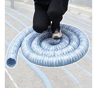 Tuyau d'évacuation flexible perforé avec fil d'acier intégré, tuyau extensible ondulé pour fosses septiques, systèmes de drainage terrestre, 34 m
