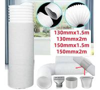 Tuyau d'évacuation flexible portable 1,5/2 m pour climatiseur mobile / Interface de connexion de tuyau d'évacuation 13/15 cm pour climatiseur mobile 150mmx1.5m
