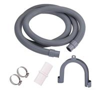 Tuyau d'Évacuation Lave-Linge 2m, Rallonge Flexible Anti-Coupure pour Machine à Laver et Lave-Vaisselle, Kit Complet avec Colliers et Support en U, Diamètre 20mm(1.5m)