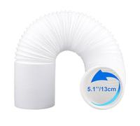 Tuyau d'évacuation pour climatiseur portable, diamètre 13 cm, sens antihoraire, longueur maximale réglable jusqu'à 2 m, compatible avec les Delonghi, LG et autres marques (13cm Anticlockwise Hose)