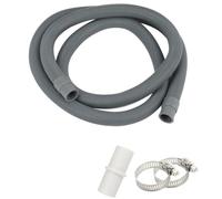 Tuyau d'évacuation pour lave-vaisselle Indesit Plus - 2 m - Avec tuyau flexible avec connecteur et 2 clips - Compatible avec toutes les marques d'extensions - Plastique - Pour machine LG - Hotpoint (1