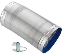 Tuyau d'évacuation pour sèche-linge Aluminium Ventilation Fan Exhaust Hose Flexible Ducting Stretch Vent Kit(4m,100mm)