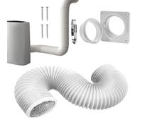 Tuyau d'évacuation pour sèche-linge | Kit de ventilation intérieur | de raccordement pour machine à laver, ventilateurs d'extraction, ventilateurs, plafond, climatisation, cuisine, salle de