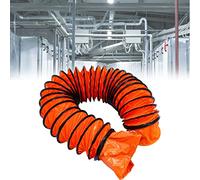 Tuyau d'évacuation télescopique de 5 m - Conduit Flexible en PVC pour Ventilation Industrielle, Tuyau rétractable en Vinyle pour l'évacuation de l'air Domestique et de Chantier, diamètre 40