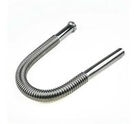 tuyau d'évacuation, tuyau en U, 1pcs Stainless Steel Bathroom 80cm Stainless Steel Sink Siphon Waste Drain Flexible Pipe Hose Silver Kitchen Fixture