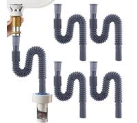 Tuyau D'Évier de Cuisine - Tuyau De Salle De Bain Extensible | Accessoire De Salle De Bain 5 Pièces De Vidange Ajustable De Remplacement Pour Appartement Hôtel Dortoir