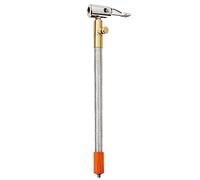 Tuyau d'extension de pneu de moto - Tuyau d'extension de pneu de vélo - Tube fileté - Accessoire portable de réparation d'air - Jauge de pression - Tube d'air avec clapet anti-retour