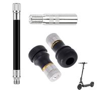 Tuyau d'extension de valve en alliage d'aluminium 16 cm pour scooter | Compatible avec Xiaomi pour M365, pour 1s, Essential, pour Pro, pour Pro 2, s'adapte facilement aux moyeux encastrés