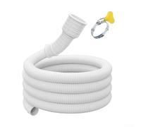 Tuyau d'extension flexible pour machine à laver avec collier de serrage pour salle de bain, cuisine, buanderie 1 m/1,5 m/2 m/3 m (2 m)