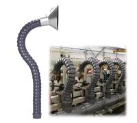 Tuyau d'extraction de fumées industrielles avec Capot, Bras articulé Flexible pour l'aspiration des poussières, fumées et gaz, 160 mm, 1 m - Idéal pour Les ateliers et Les usines