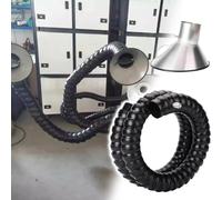 Tuyau d'extraction de poussière Bras de collecte de poussière industrielle, Tuyau articulé pour laboratoire/baie d'entretien/ligne d'assemblage, avec vanne et capot réglables(7m/9.8ft,45mm/1.8in)