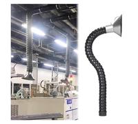 Tuyau d'extraction des fumées de soudage Industriel, Flexible extracteur de fumées avec vanne, Bras collecteur d'air et hotte pour Laboratoire, diamètre 100 mm, Longueur 200 cm