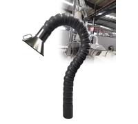 Tuyau d'extraction des fumées de soudage, Tube de Ventilation Flexible avec hotte en Acier Inoxydable pour Usine/Atelier (Gris, Tuyau 11 cm L 150 cm)