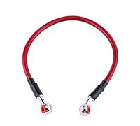 Tuyau d'huile de frein de moto Tuyau flexible durable de qualité course haute performance en acier inoxydable tressé universel pour la plupart des motos Rouge Bleu Jaune Gris (45CM rouge)