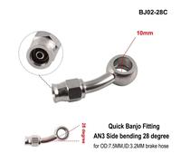 Tuyau D'huile De Frein Hydraulique Pour Moto An3,Raccord Banjo,Acier Inoxydable M10 X 1,10mm,3mm,8x24mm - Type Side Bend 28 Degree #B