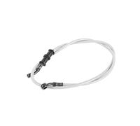 Tuyau D'huile Embrayage Frein, Keenso Tuyau de Ligne Tressé en Acier Inoxydable Coloré 500/600 / 900 / 1200MM pour Moto(Silver 900mm)