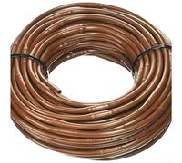 Tuyau d'irrigation goutte à goutte de 30,5 m avec espacement de 15,2 cm, tuyau en PVC résistant aux intempéries pour un arrosage précis dans la culture hydroponique et les jardins extérieurs (marron