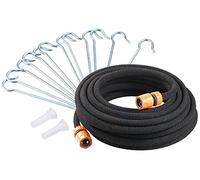 Tuyau dirrigation poreux avec raccords et 12 crochets de fixation [Royal Gardineer]