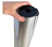 Tuyau D'isolation Aluminium, Isolant de Tuyau Mousse autocollante, Manchon Tube D'isolation pour l'extérieur, tuyaux de Chauffage/Climatisation(ID 76mm)