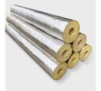 Tuyau d'isolation verre laine de roche Ignifuge, Auto-adhésif feuille d'aluminium Isolant Tuyaux pour Tube d'eau De Chauffage Support de poignée d'outil Climatisation(ID34mmxT30mm)