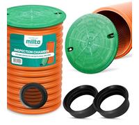 Tuyau Drainage Tube Montée Regard Révision 50 cm DN315 Vert Couvercle 2x Joint 200 mm Entretien Égout Contrôle Durable Résistant Pression Inspection Facile Souterrain