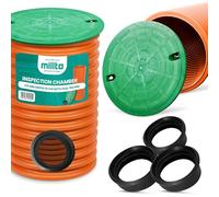 Tuyau Drainage Tube Montée Regard Révision 50 cm DN315 Vert Couvercle 3x Joint 160 mm Entretien Égout Contrôle Durable Résistant Pression Inspection Facile Souterrain