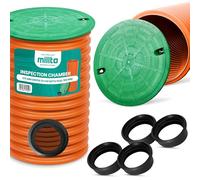 Tuyau Drainage Tube Montée Regard Révision 50 cm DN315 Vert Couvercle 4x Joint 160 mm Entretien Égout Contrôle Durable Résistant Pression Inspection Facile Souterrain