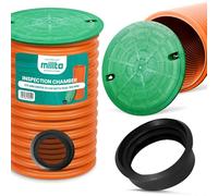 Tuyau Drainage Tube Montée Regard Révision 50 cm DN315 Vert Couvercle Joint 160 mm Entretien Égout Contrôle Durable Résistant Pression Inspection Facile Souterrain