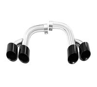 Tuyau Echappement 2 Embouts D'échappement Pour BMW Pour X6 E71 2008-2013 Pour 35i 50i M50D Embout Silencieux Quadruple Buse Tuyau Tuyau De Queue D'ExtréMité(Noir)