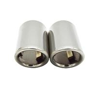 Tuyau Echappement 2 Embouts D'échappement Pour VW Pour Polo Pour Golf 7/6 Pour Mk7 Pour Bora Pour Jetta Pour Mk6 Tuyau De Queue D'ExtréMité(Argent)