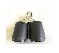 Tuyau Echappement Accessoires Universels De Silencieux D'acier Inoxydable De Style De Fibre De Carbone De Tuyau D'échappement Double De Voiture(70-89MM)