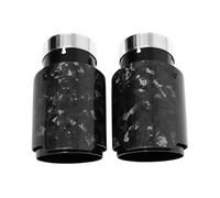 Tuyau Echappement Lot De 2 Embouts Silencieux Universels En Acier Inoxydable Noir Forgé Brillant Pour Tuyau De Queue D'ExtréMité(ID57MMOD114MM)