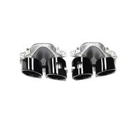 Tuyau Echappement Pour A35 CLA34 GLA35 Tuyau D'échappement Pour A45 CLA45 GLA45 Embout De Silencieux Quad En Acier Inoxydable Tuning Tuyau De Queue D'ExtréMité(Noir)