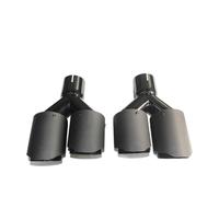 Tuyau Échappement Voiture 1 Paire De Tuyaux D'échappement Universels Pour Voiture, Double Embout D'échappement En Fibre De Carbone Noir Mat En Acier Inoxydable(ID 63mm-OD 76mm)