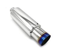 Tuyau Échappement Voiture 2.5"To 4"63mm-100mm Exhaust Pipe Mufflers Tail Universal Stainless Steel Exhaust Systems Racing Mufflers(Neo chrome)