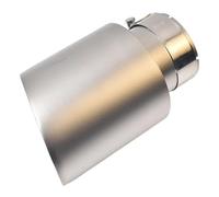Tuyau Échappement Voiture Embout De Silencieux Biseauté Pour Système D'échappement, 1 Pièce, En Acier Inoxydable, Sablé Mat(63-89mm)