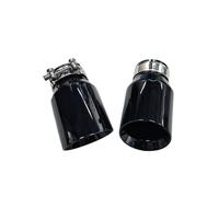 Tuyau Échappement Voiture Embout De Silencieux D'échappement Universel Modifié, 1 Pièce, En Acier Inoxydable Noir, Pour Voiture, Avec Bord Biseauté(ID 76MM-OD 89MM)