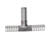 Tuyau en acier inoxydable, 8 mm de diamètre, 3 voies en T en forme de T, adaptateur de connecteur de séparateur barbelé, raccord union pour carburant, gaz, liquide, air, maison