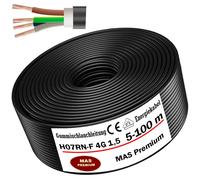 Tuyau en caoutchouc 5-100 m H07RN-F 4G1,5 câble de chantier flexible pour app...