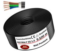 Tuyau en caoutchouc 5-100 m H07RN-F 5G1,5 câble de chantier flexible pour...