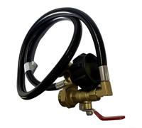 Tuyau en caoutchouc de 0,9 m résistant à la pression pour appareil de | Manomètre intégré, contrôle précis de la pression, échange de gaz sûr, pour bouteilles de propane, accessoires de barbecue