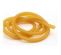 Tuyau en caoutchouc Tuyaux en caoutchouc Latex 1/10/30M, 1.6~9mm, Tube élastique Beige, bandes de jaunes(2Meters,ID 8mm x OD 10mm)