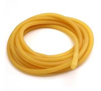 Tuyau En Caoutchouc Tuyaux en caoutchouc Latex 1/10/30M, ID 1.6~9mm, Tube élastique Beige, bandes de jaunes(2Meters,OD 3.0mm(Solid))
