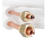 Tuyau en cuivre isolé - SYSTERM - 1/4"" et 3/8"" - Longueur 1 mètre - Pour climatisation - Bricolage