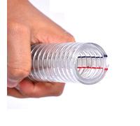 Tuyau en fil d'acier transparent, pompe à eau tube flexible d'huile tuyau plastique de plomberie PVC souple ID10mm-38mm 1 mètre outils(OD 58 x ID50mm)