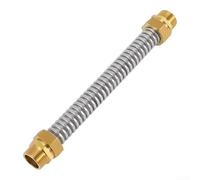 Tuyau en laiton ondulé avec raccords d'extrémité en cuivre, tuyau flexible PN16 pour climatisation centrale, flux d'eau chaud et froid DN20 DN25 bidirectionnel jaune argenté (DN20-200)