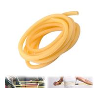 Tuyau en latex naturel de 5 m/16,40 pi de long, bande chirurgicale, tuyau en caoutchouc, DI 1,75 mm DE 4,5 mm (beige)