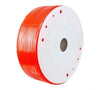 Tuyau en polyuréthane pour compresseur d'air 4 x 2 5 mm conçu pour des applications haute pression avec une forte flexibilité et paroi pour systèmes pneumatiques industriels et bricolage (rouge)