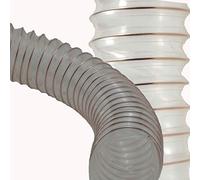 Tuyau en polyuréthane transparent spiralé pour aspirateur à copeaux, 10 m